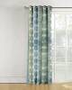 Orange round and background sky blue fancy design window curtains available online